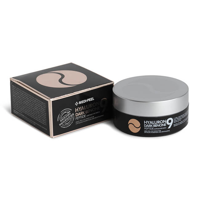 Hyaluron Dark Benone Peptide 9 Ampoule Eye Patch, 60 pieces.