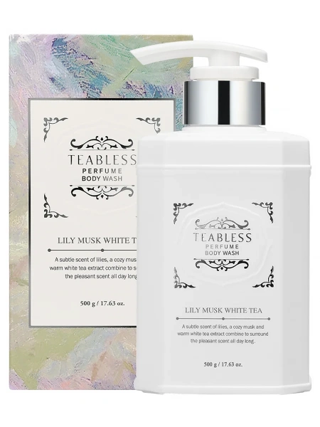 LILY MUSK WHITE TEA PERFUME BODY WASH, 500g.