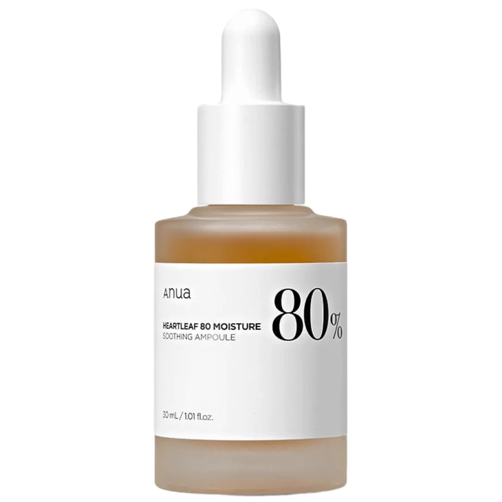 HEARTLEAF 80% MOISTURE SOOTHING AMPOULE, 30ml.
